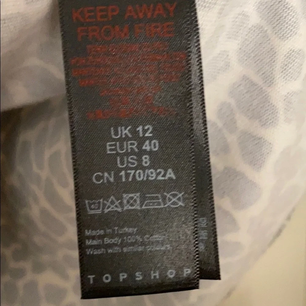 NWT TopShop animal print tie puff sleeve minidress